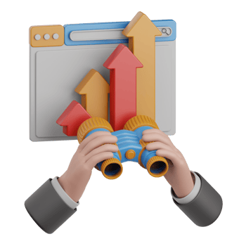 3d rendering web visibility isolated useful for seo, website, internet, optimization and other png