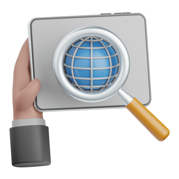 3d rendering mobile browser isolated useful for seo, website, internet, optimization and other png