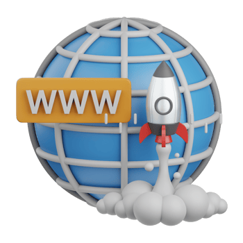 3d rendering website launching isolated useful for seo, website, internet, optimization and other png