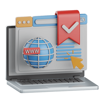 3d rendering bookmark page isolated useful for seo, website, internet, optimization and other png