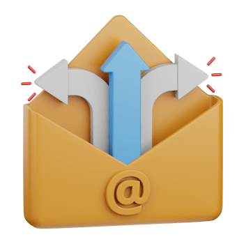 3d rendering email marketing isolated useful for seo, website, internet, optimization and other png