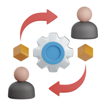 3d rendering flowchart isolated useful for seo, website, internet, optimization and other png