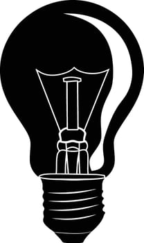 AI generated Silhouette bulb full body black color only vector