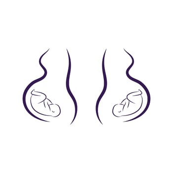 beauty pregnant women vector icon template