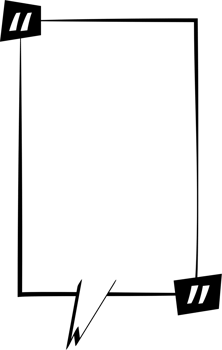 Black and white speech bubble balloon with quotation marks, icon sticker memo keyword planner text box banner, flat png transparent element design
