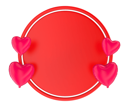red heart shaped balloon png