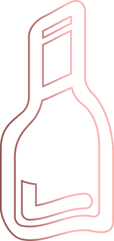 Drink bottle gradient design drawing. png