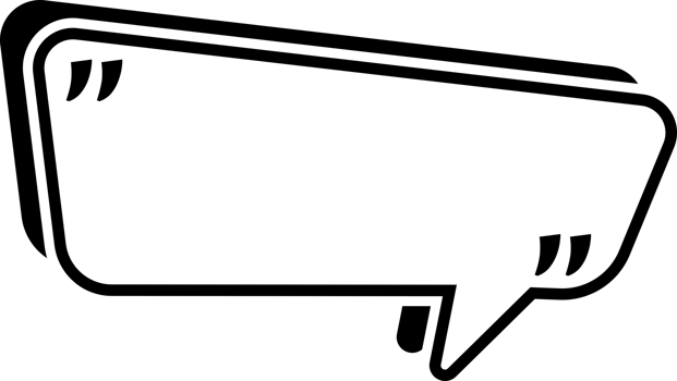 Speech bubble or chat bubble doodle design with quotation mark png