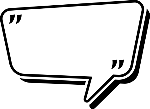 Speech bubble or chat bubble doodle design with quotation mark png