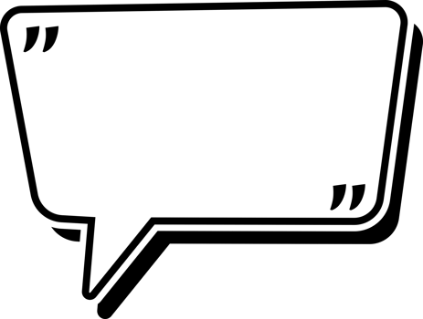 Speech bubble or chat bubble doodle design with quotation mark png