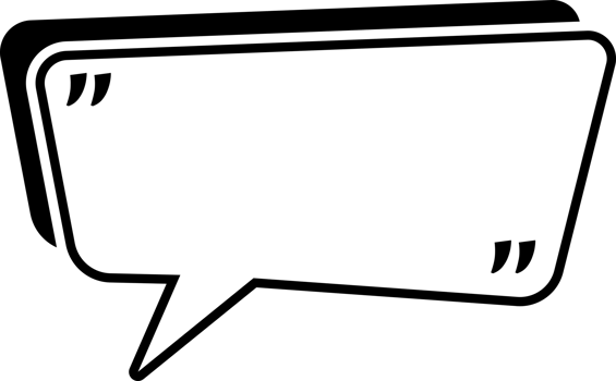 Speech bubble or chat bubble doodle design with quotation mark png