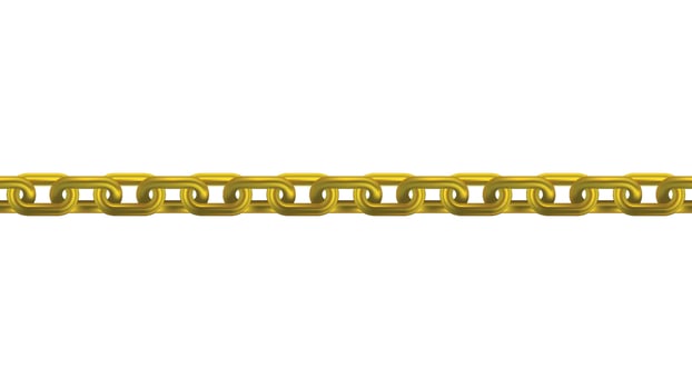 Gold chain isolated on a white background. vector