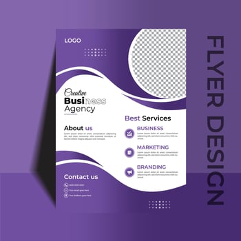 Corporate business flyer design gradient color background. vector