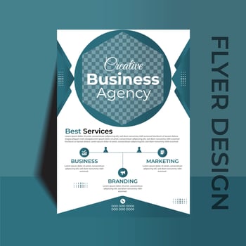 Business flyer design creative agency vector