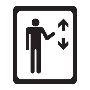 elevator icon logo vector design template