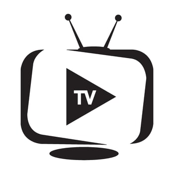 television icon logo vector design template
