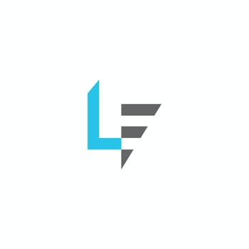 Initial letter lf logo or fl logo vector design template