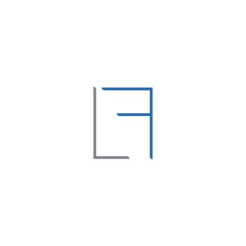 Initial letter lf logo or fl logo vector design template