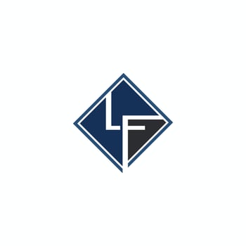 Initial letter lf logo or fl logo vector design template