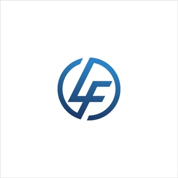 Initial letter lf logo or fl logo vector design template
