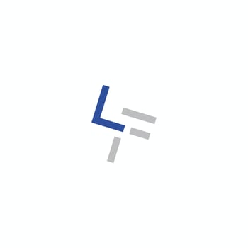 Initial letter lf logo or fl logo vector design template