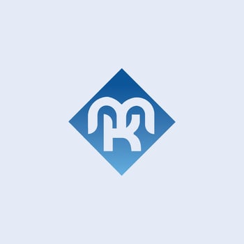 Initial letter km logo or mk logo vector design template