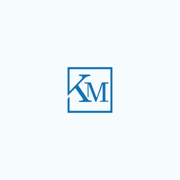Initial letter km logo or mk logo vector design template