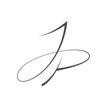 Initial jp letter logo with creative modern business typography vector template. Creative abstract letter pj logo design.