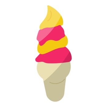 ice cream color cold sweet food icon vector
