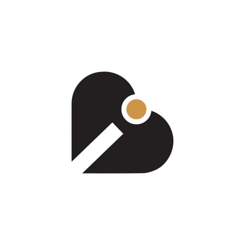 Initial letter ib logo or bi logo vector design template