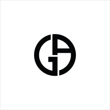 Initial letter ag or ga logo design template vector