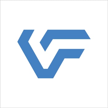 Initial letter fv logo or vf logo vector design template