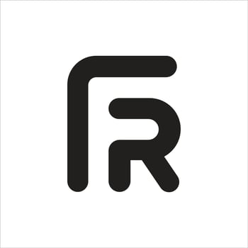 initial letter fr or rf logo vector designs