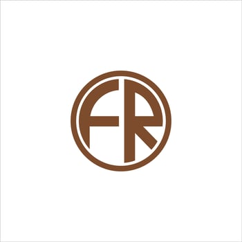 initial letter fr or rf logo vector designs