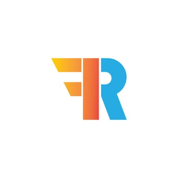 initial letter fr or rf logo vector designs