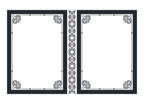 Ornamental book cover design vector