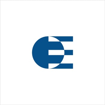 Initial letter eo or oe logo vector design template