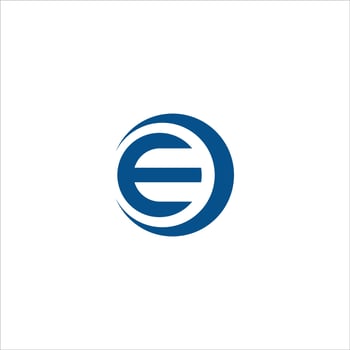 Initial letter eo or oe logo vector design template