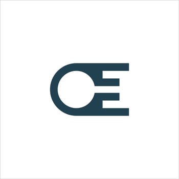 Initial letter eo or oe logo vector design template