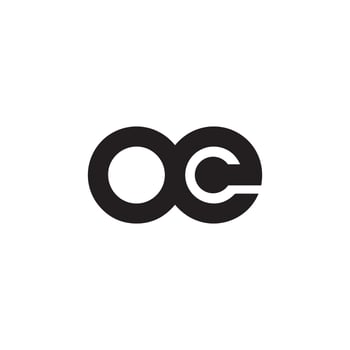 Initial letter eo or oe logo vector design template