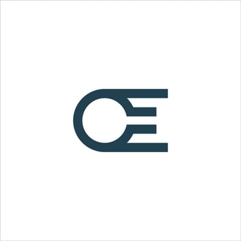 Initial letter eo or oe logo vector design template