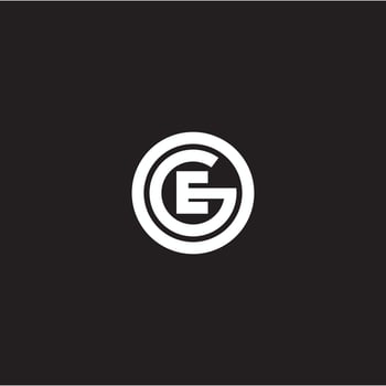 Letter  eg or ge logo vector logo design