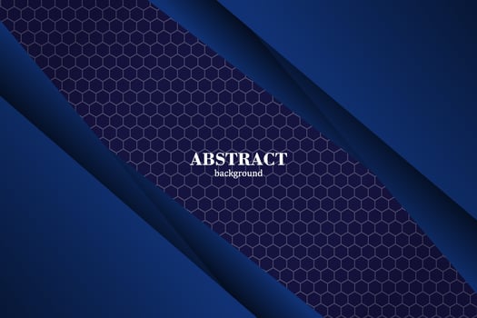 Blue background with slight abstract shadows overlapping with hexagon net pattern modern futuristic technology vector illusion, eps 10.
