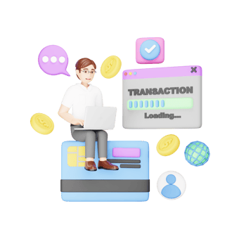 Cartoon Character Awaiting Payment in 3D png
