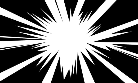 Comic style radial speed background. Manga art effect design vector