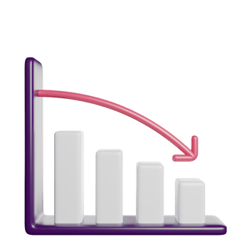Decrease Analytics Graph png