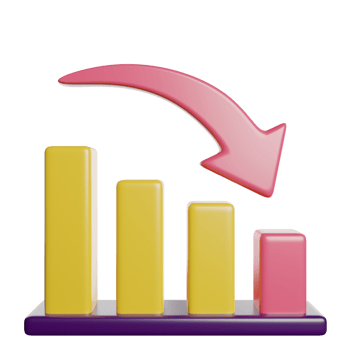 Decrease Analytics Graph png