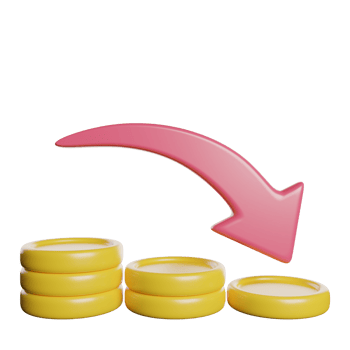 Decrease Analytics Graph png