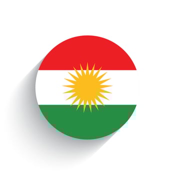 National flag of Iraqi Kurdistan icon vector illustration isolated on white background.
