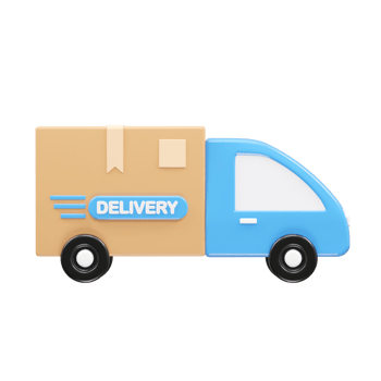 Delivery icon 3d illustration transparent element png